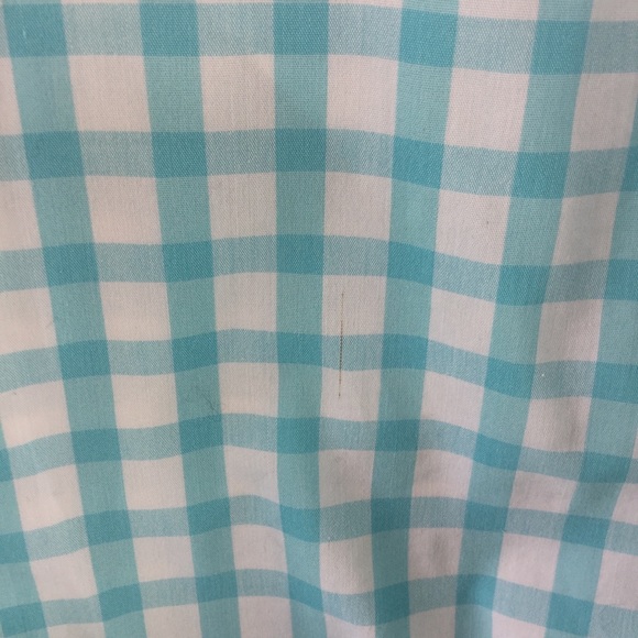Lilly Pulitzer turquoise collared gingham wrap top - Picture 8 of 10